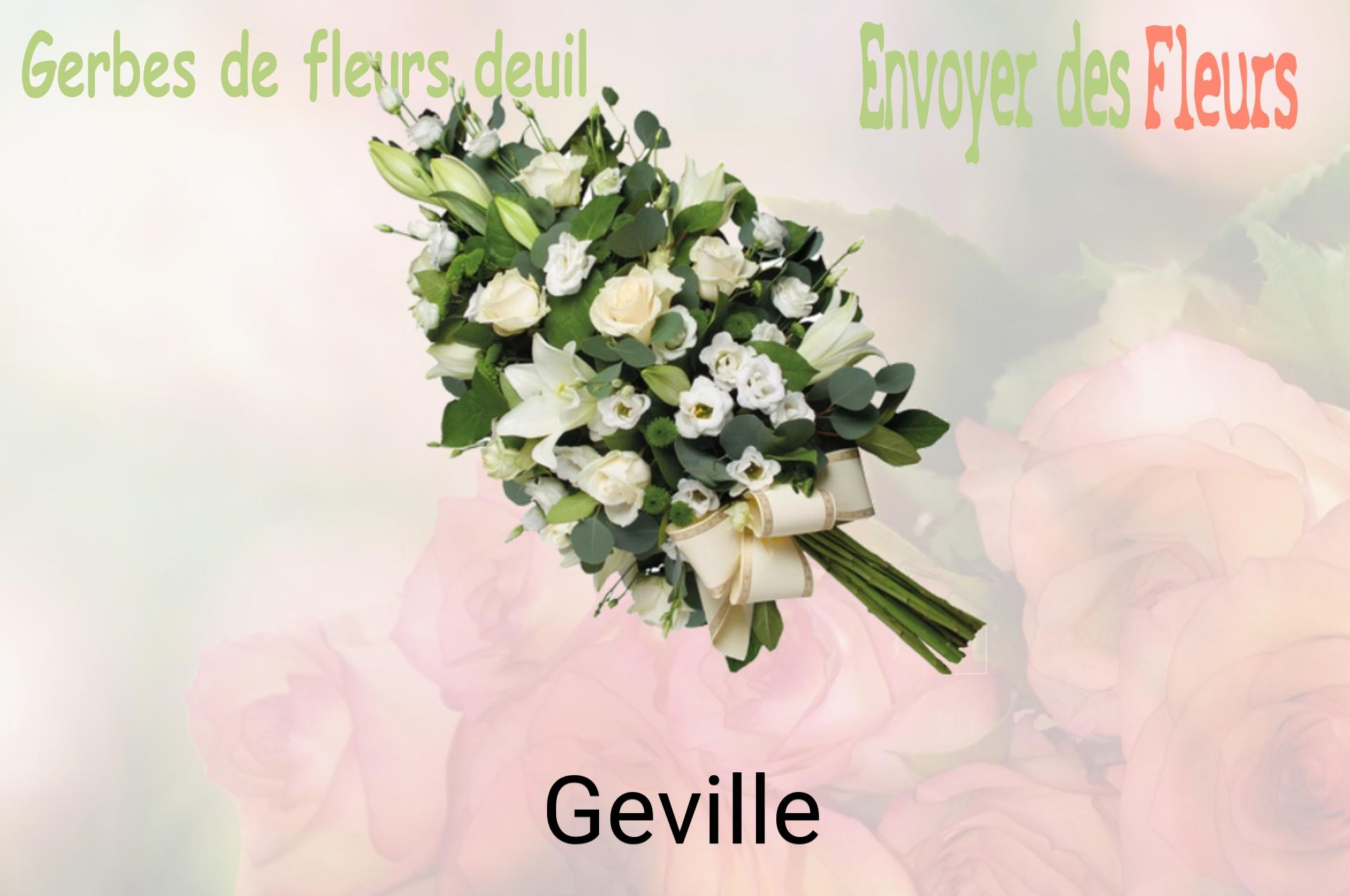 Gerbe de fleurs de deuil livrée à Geville